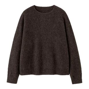 桐乡合盈  2025秋冬新款羊绒牦牛绒混纺毛衣针织衫宽松打底衫女