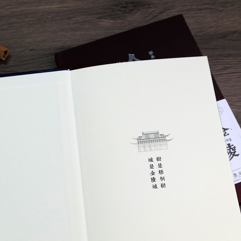 金陵南京精装布面空白内日记本本子集高城市精美章颜页盖章值旅游