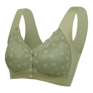 妈妈内衣文胸中老年人无钢圈前扣无痕背心式大码中年妇女聚拢胸罩