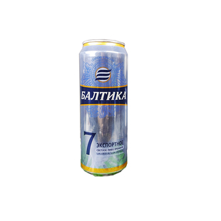 俄罗斯进口波罗的海7号啤酒拉罐装450ml*24罐整箱清爽大麦黄啤酒