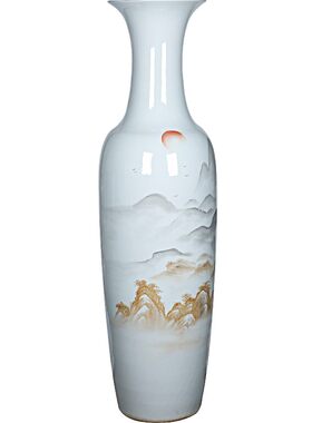 景德镇陶瓷器中式别墅落地大花瓶