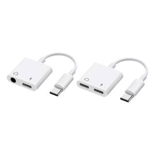 能适typec耳机转接头二合一转换器适用苹果华为小米vivo手机直播有线ipad充电安卓一分二接口转换头圆孔音频