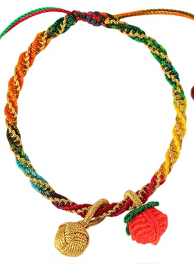 【吉祥安康】端午五彩绳精编手链