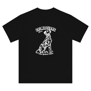 【HONORE古月 新品85折】原创牙刷绣斑点狗 天丝醋酸羊毛短袖T恤