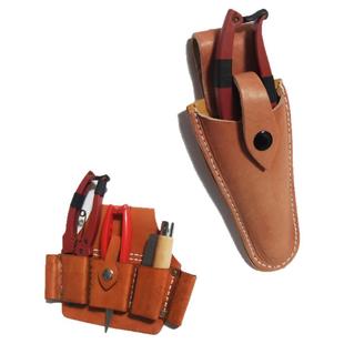 纯牛皮园林修枝剪刀皮套果树花艺粗枝剪保护套五金钳子工具腰包