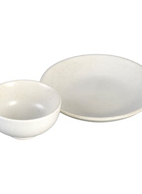 陶瓷山野板扎前厅餐具可定制Logo哑光纯色碗个性创意碗碟盘
