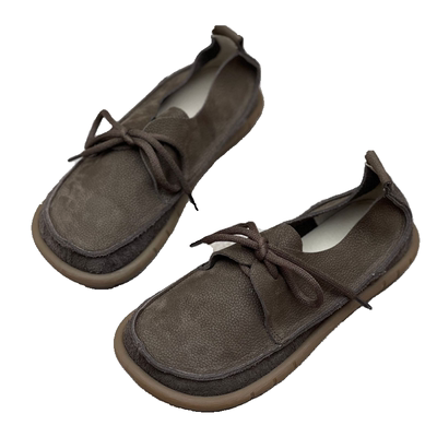 丑乐复古真皮单鞋软皮软底