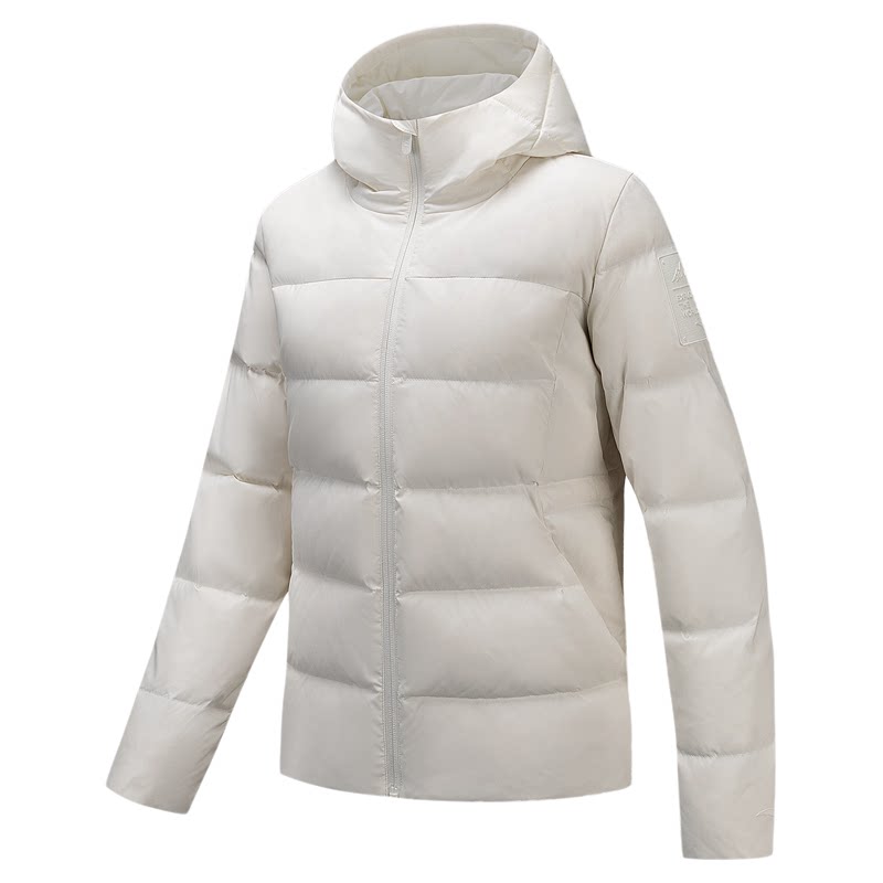 超级安踏女六度芯连帽羽绒服