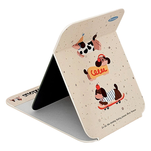 可爱小镜子女随身便携折叠化妆镜办公室学生宿舍桌面可立补妆镜子