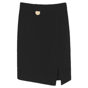 奥特莱斯专柜正品 AH夏装2025新款 职业女性气质中裙高级感半身裙