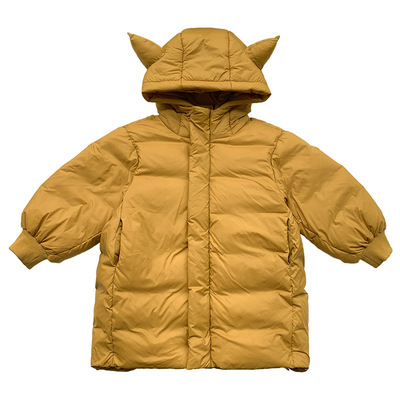 断码清仓儿童长款冬白鸭绒羽绒服