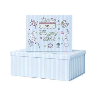 喵趣时光可爱手绘生日礼物盒礼盒空盒子高级感礼品包装盒鞋盒大号