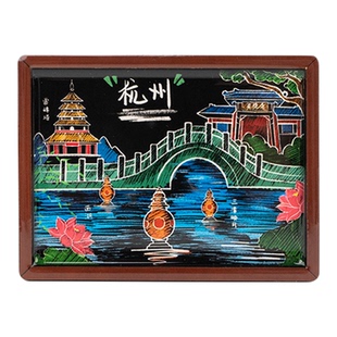 古代建筑黑板滴胶冰箱贴博物馆北京文创磁贴旅游纪念品朋友伴手礼