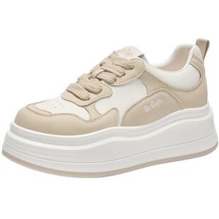 Lee Cooper厚底鞋女6cm增高松糕鞋2026春新款韩版小个子百搭女鞋