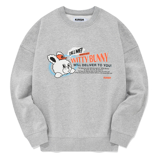 kirsh大樱桃秋冬新款加厚宽松套头卫衣ins休闲风少女韩版潮格雷系