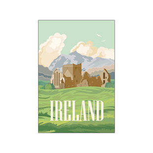 家居海报 英国爱尔兰风情 伦敦大本钟 London欧式装饰画挂壁轻奢