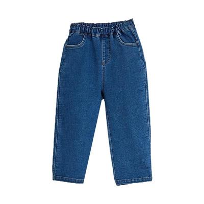 儿童加绒加厚牛仔裤微弹