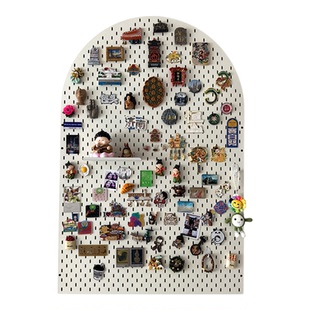 金属洞洞板磁吸置物架定制极鹤收纳立式配件不锈钢免钉展示架磁吸