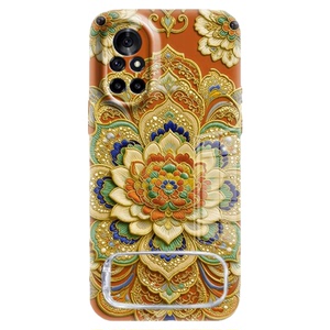 小清新彩色莲花图腾适用华为nova8/9pro手机壳新品高级感nova16/15网红爆款手机壳nova14/13防摔外壳保护套女