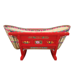 传统老式摇窝婴儿床哄睡安抚摇床宝宝老款摇篮实木摇床bb竹摇篮床