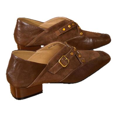 millies妙丽复古方头单鞋小皮鞋