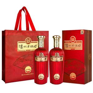 泸州老窖老酒坊红耀52度浓香型白酒500ml*2瓶礼盒装
