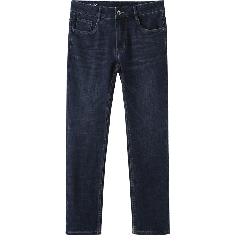 CAMEL/骆驼男装软牛仔裤男秋新款弹力紧身百搭休闲直筒长裤子高端