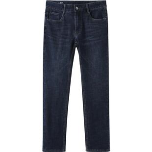 CAMEL/骆驼男装软牛仔裤男秋新款弹力紧身百搭休闲直筒长裤子高端