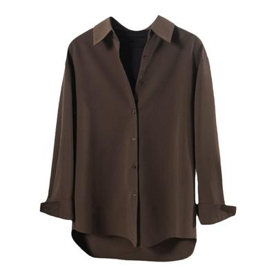 免烫抗皱衬衫外套宽松bf风棉质春