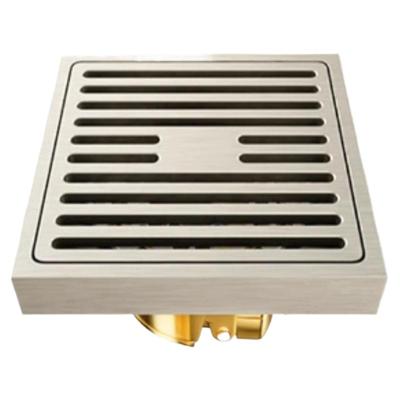 全铜奶油风拉丝防臭地漏浴室通用