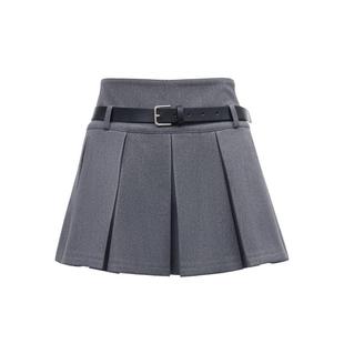 vq区绫致Vero Moda半身裙25春夏腰带装饰超短百褶裙有衬裤辣妹风