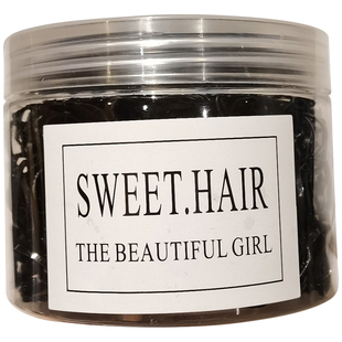 盒装500小皮筋头绳女皮套黑色发圈细圈一次性橡皮筋儿童发绳头饰