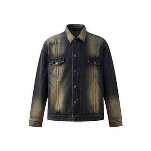 【明星同款】Organic Emotion黄泥染牛仔夹克废土风水洗外套 OE