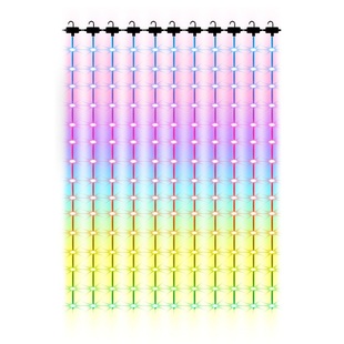 智能APP蓝牙声控RGB幻彩皮线窗帘灯串跨境新品圣诞婚庆节日装饰灯