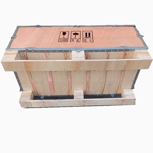定做新款出口木箱包装木制品免熏蒸胶合板钢带拼装可拆卸航空运输