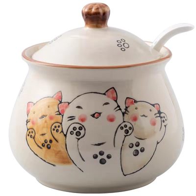 装猪油调味罐日式陶瓷餐具
