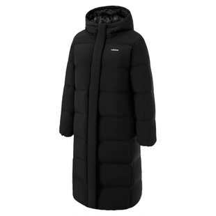 阿迪达斯官方新款男女加厚保暖上衣外套鸭绒过膝长款羽绒服JW1686