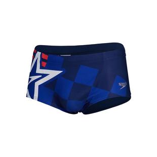 Speedo/速比涛 经典印花抗氯竞赛式专业训练17cm三角泳裤男款