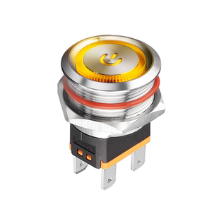 蓝波22C金属按钮开关控制大电流22mm防水IP65带灯自锁复位不锈钢