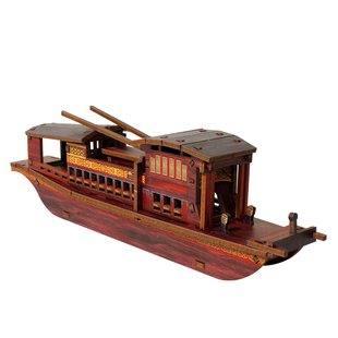 迪爱歪南湖红船模型手工艺小木船高档成品摆件家居桌面摆设工艺品