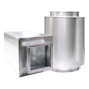 定制风机消声器镀锌通风管道消音箱空调出风口排烟排气降噪消音器