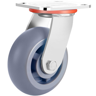 万向轮轮子重型脚轮4寸5寸6寸8寸推车承重静音橡胶拖车手拉车轱辘