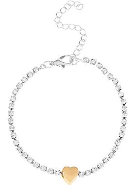 女合金人工宝石爱心星星手链潮