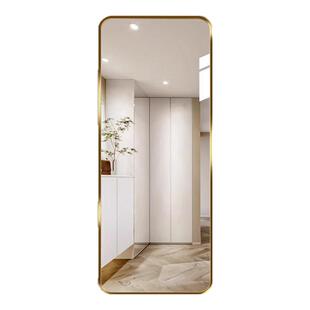 铝合金框镜子落地全身穿衣镜家用卧室墙面免打孔壁挂式玻璃试衣镜