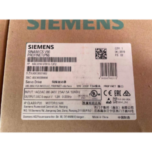 议价全新原装正品现货西门子V90 100W驱动器PN版本6SL3210-5FB10-