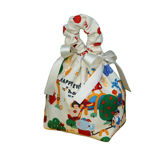 儿童节糖果袋喜糖袋满月伴手礼袋幼儿园零食礼袋卡通抽绳手拎袋