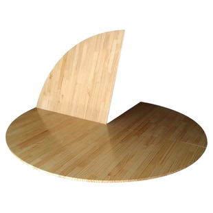 4分全实木折叠圆桌面圆形家用餐桌四拼大圆桌1.4米1.6米1.8米2米