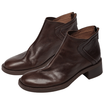 KISSCAT接吻猫[旧时光]25秋新英伦风植鞣切尔西靴复古踝靴短靴女