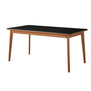 全友家居北欧风实木岩板餐桌客厅家用长方形樱桃木饭桌椅子组合