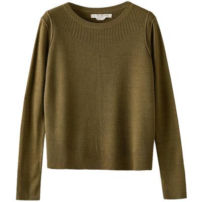 例外秋季原创柞蚕丝针织套头衫